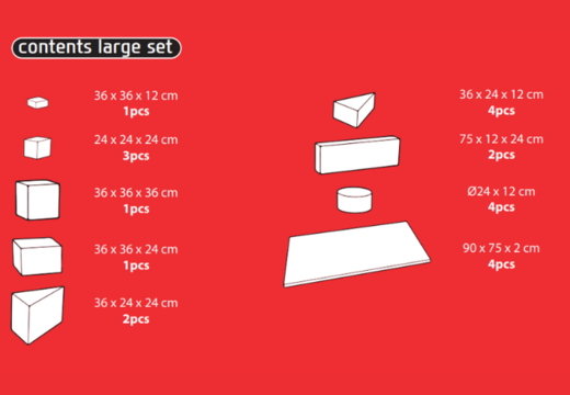 Inhoud van Softplay Large set in Rollercoaster thema online kopen