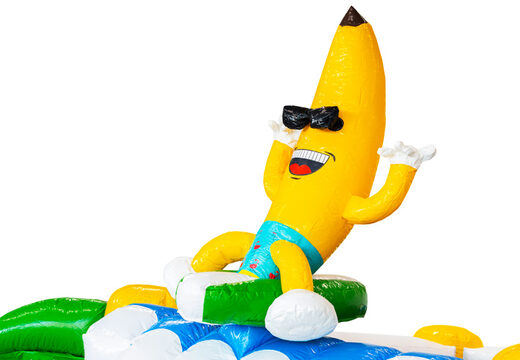 3D figuur op springkussen banaan met zwembroek thema summerparty