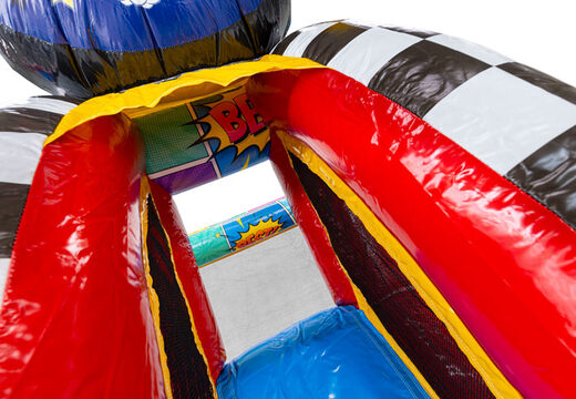 Opvallend Comic thema luchtkussen Midi Bounce springkussen te koop bij JB Inflatables