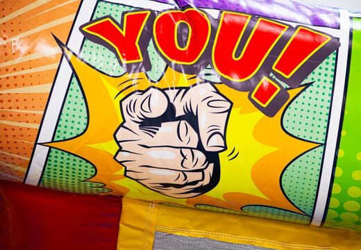Comic thema Midi Bounce springkussen, bestel vandaag nog bij JB Inflatables