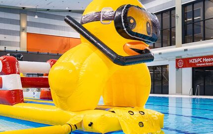 JB Zwembadspelen groot bad eend met een snorkel